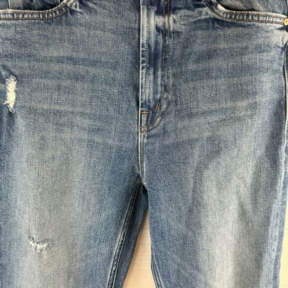 Mother Superior High Waisted Rider Ankle Distressed Jeans - Picture 4 of 11